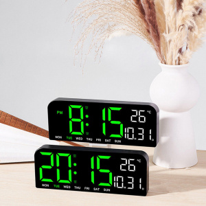 Часы настенные, настольные электронные с температурой Орбита OT-CLW21 Красные